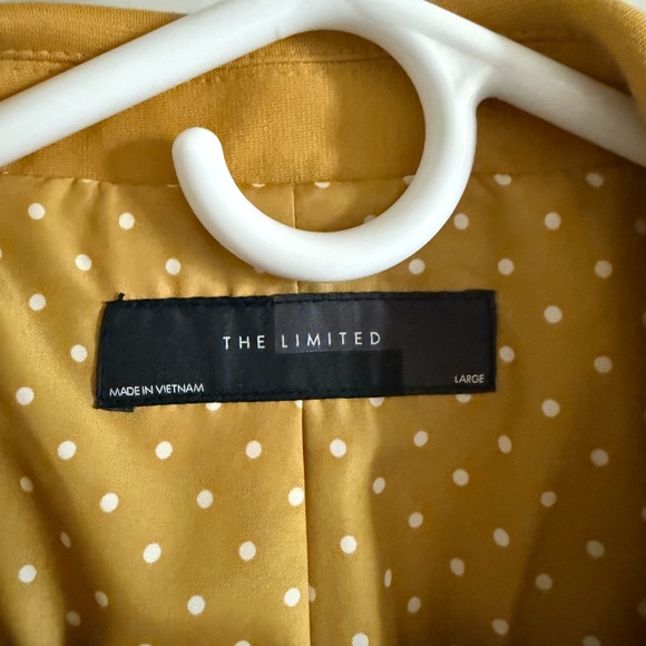The Limited Mustard Blazer with Polka Dot Lining - Picture 2 of 2